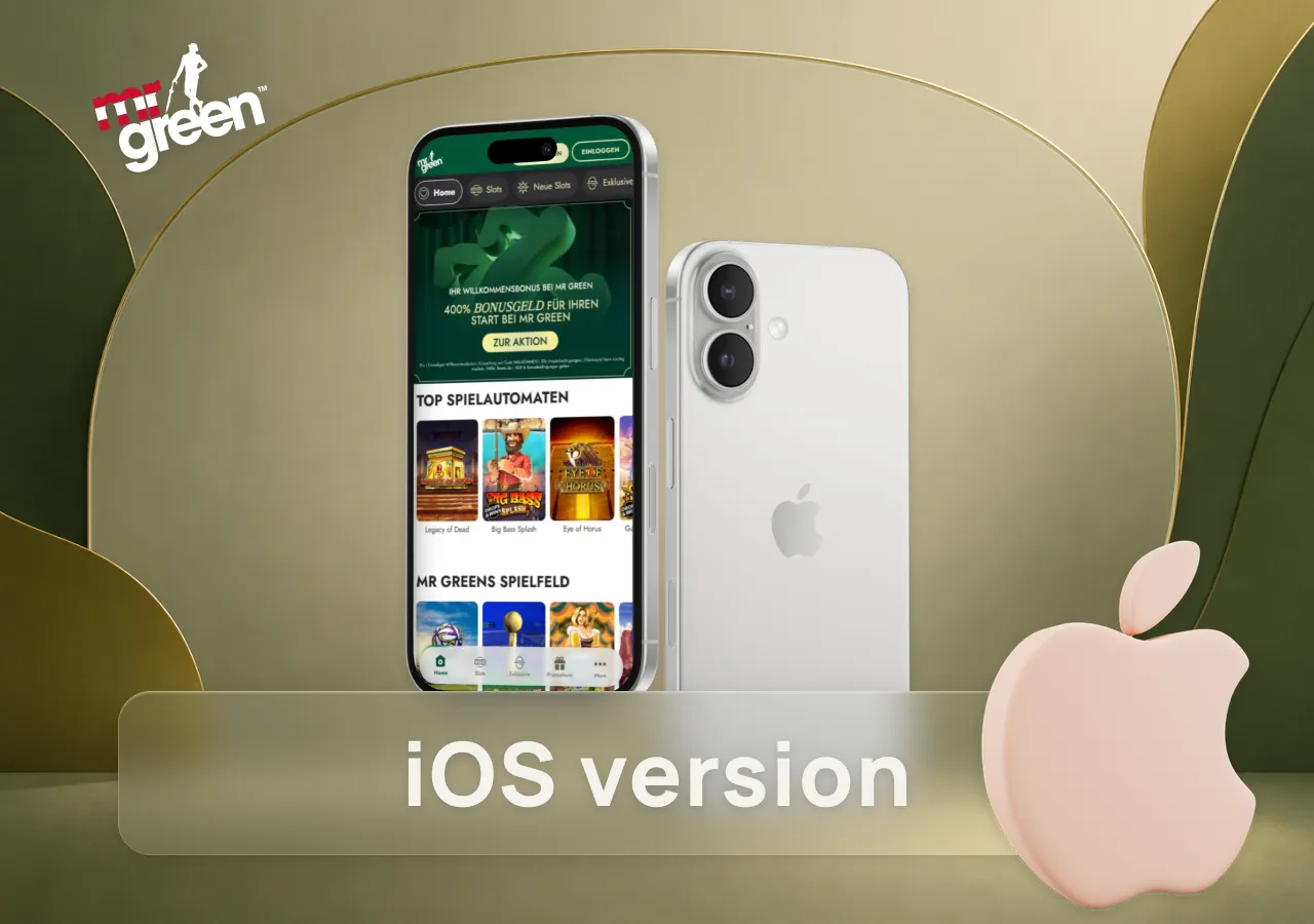 Apple iPhone mit iOS-Version des Online-Casinos